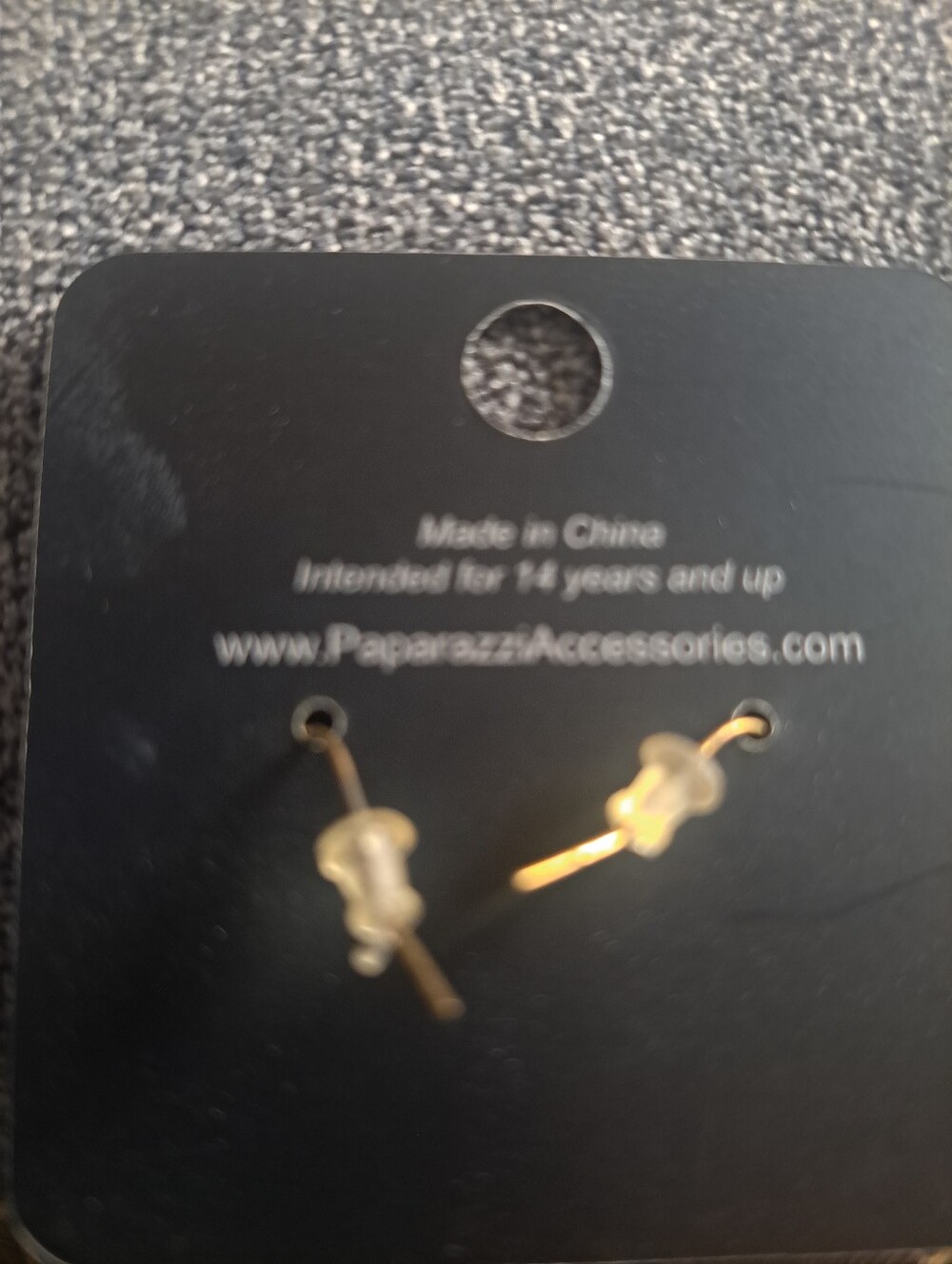 Paparazzi Gold-Tone Floral Earrings with Copper Centers - Picture 4 of 6